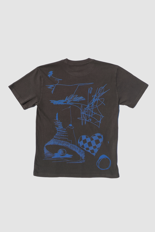 Doodle Short Sleeve Faded Graphic Tee