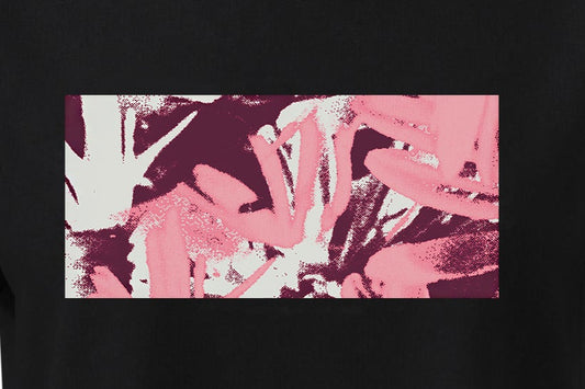 Floral Stamp Crop - Black