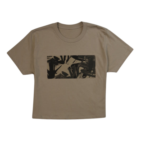 Floral Stamp Crop - Tan