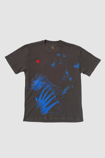 Doodle Short Sleeve Faded Graphic Tee