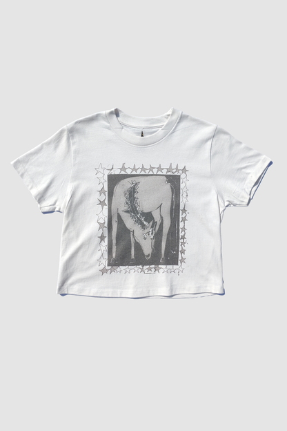 Year Of The Horse Short Sleeve Crop Tee