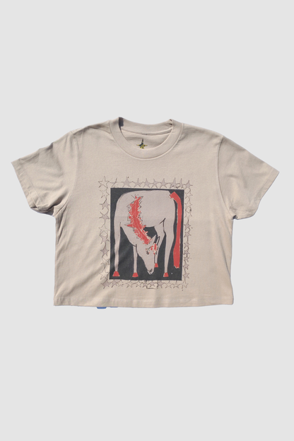 Year Of The Horse Short Sleeve Crop Tee