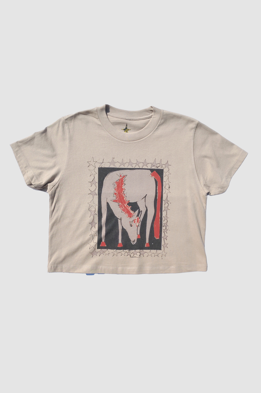 Year Of The Horse Short Sleeve Crop Tee