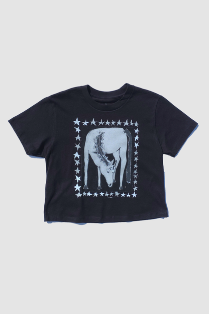 Year Of The Horse Short Sleeve Crop Tee