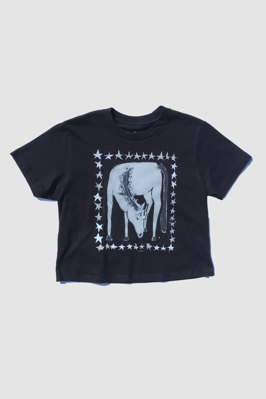 Year Of The Horse Short Sleeve Crop Tee