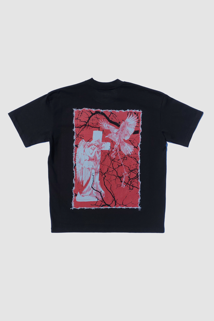 Graveyard Short Sleeve Oversized Graphic Tee