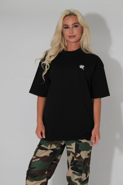 Safety Pin Short Sleeve Oversized Graphic Tee
