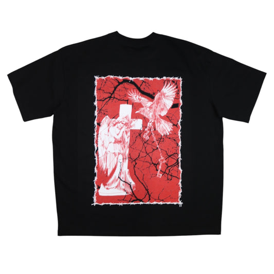 Graveyard Print - Black and Red